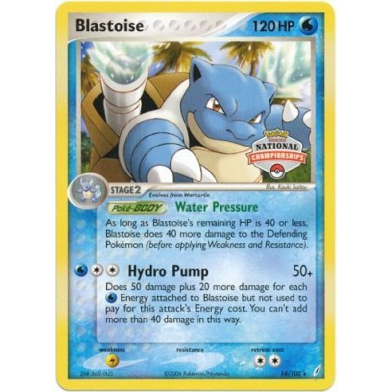 Blastoise (14/100) (National Championship Promo) [EX: Crystal Guardians]