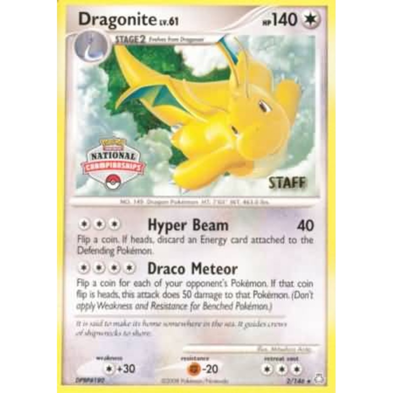 Dragonite (2/146) (National Championship Staff) [Diamond & Pearl: Legends Awakened]