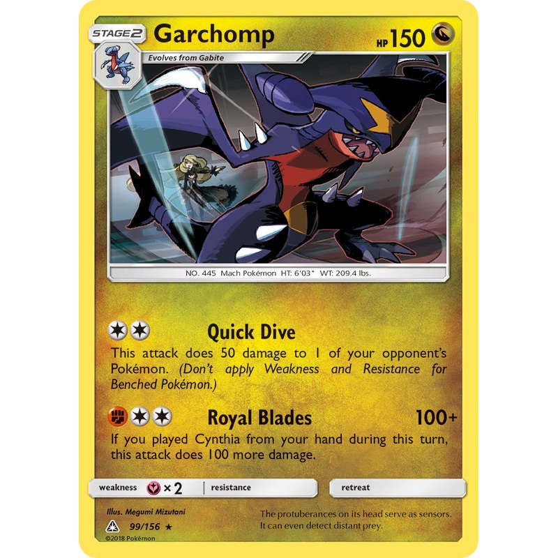 Garchomp (99/156) (Cracked Ice Holo) (Theme Deck Exclusive) [Sun & Moon: Ultra Prism]