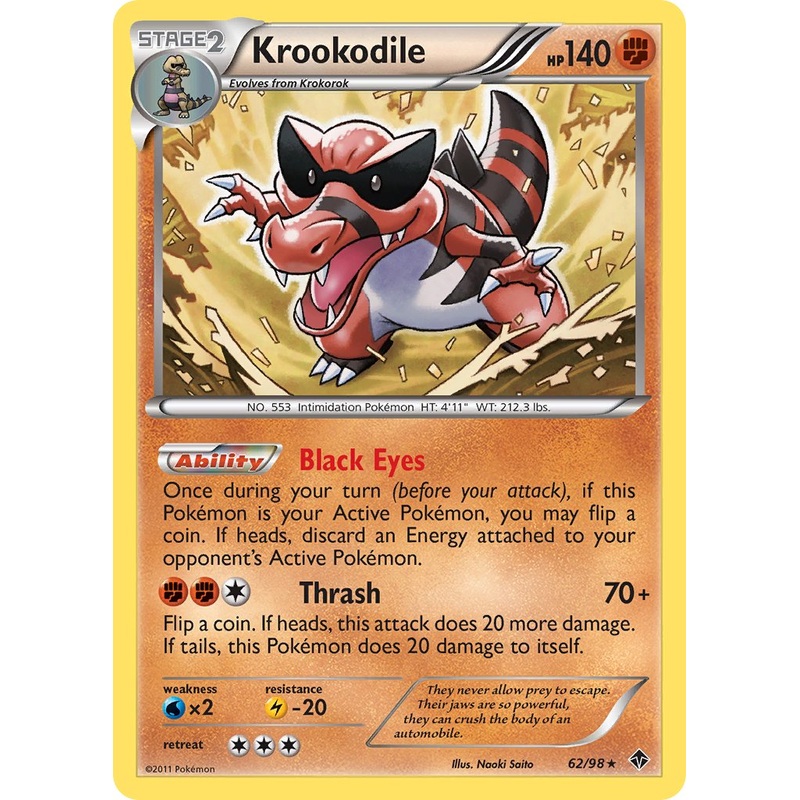 Krookodile (62/98) (Theme Deck Exclusive) [Black & White: Emerging Powers]