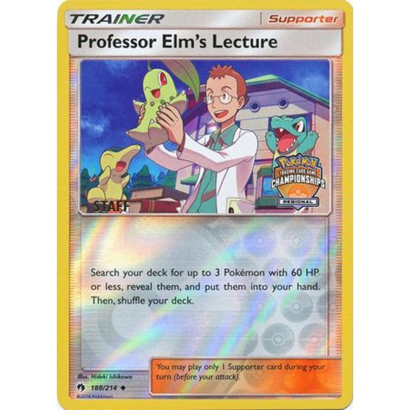 Professor Elm's Lecture (188/214) (Regional Championship Promo Staff) [Sun & Moon: Lost Thunder]