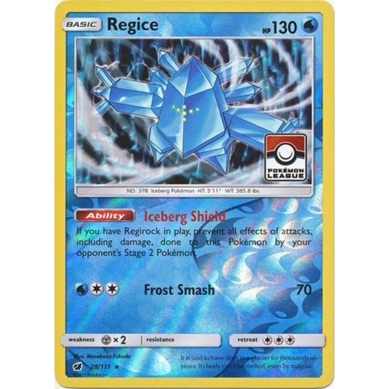 Regice (28/111) (League Promo) [Sun & Moon: Crimson Invasion]