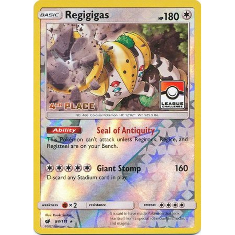 Regigigas (84/111) (League Promo 4th Place) [Sun & Moon: Crimson Invasion]