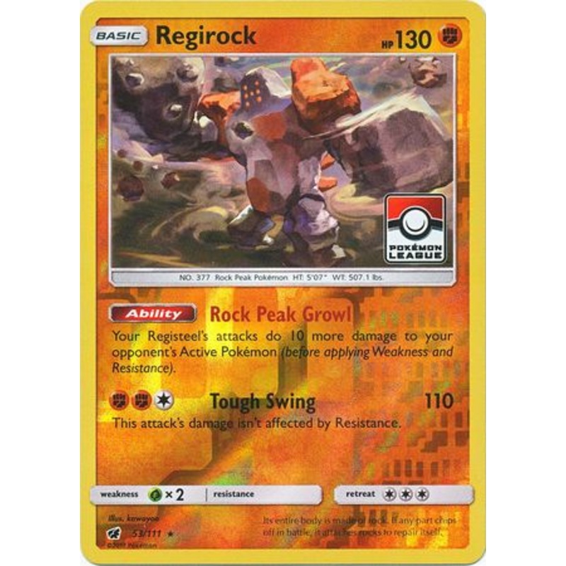 Regirock (53/111) (League Promo) [Sun & Moon: Crimson Invasion]