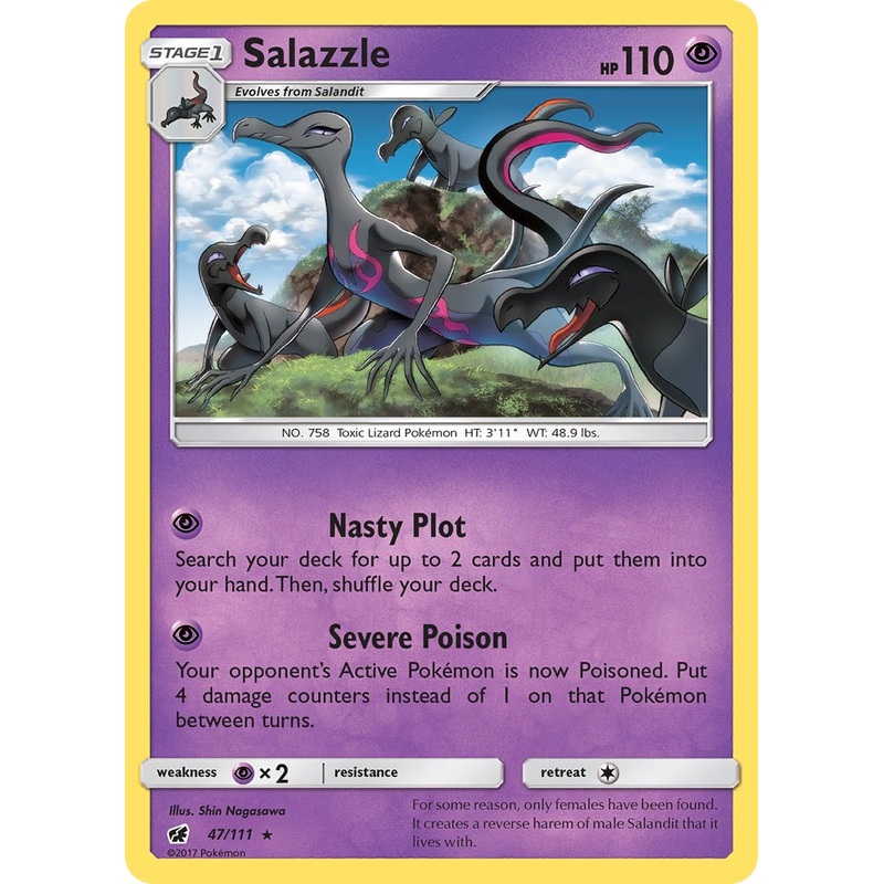 Salazzle (47/111) (Theme Deck Exclusive) [Sun & Moon: Crimson Invasion]
