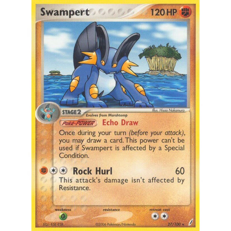 Swampert (27/100) (Theme Deck Exclusive) [EX: Crystal Guardians]