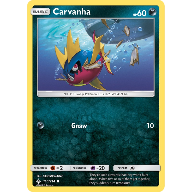 Carvanha (110/214) [Sun & Moon: Unbroken Bonds]