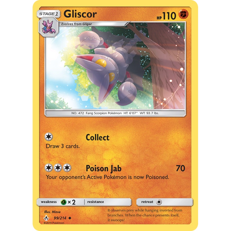 Gliscor (99/214) [Sun & Moon: Unbroken Bonds]