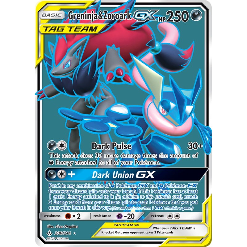 Greninja & Zoroark GX (200/214) [Sun & Moon: Unbroken Bonds]