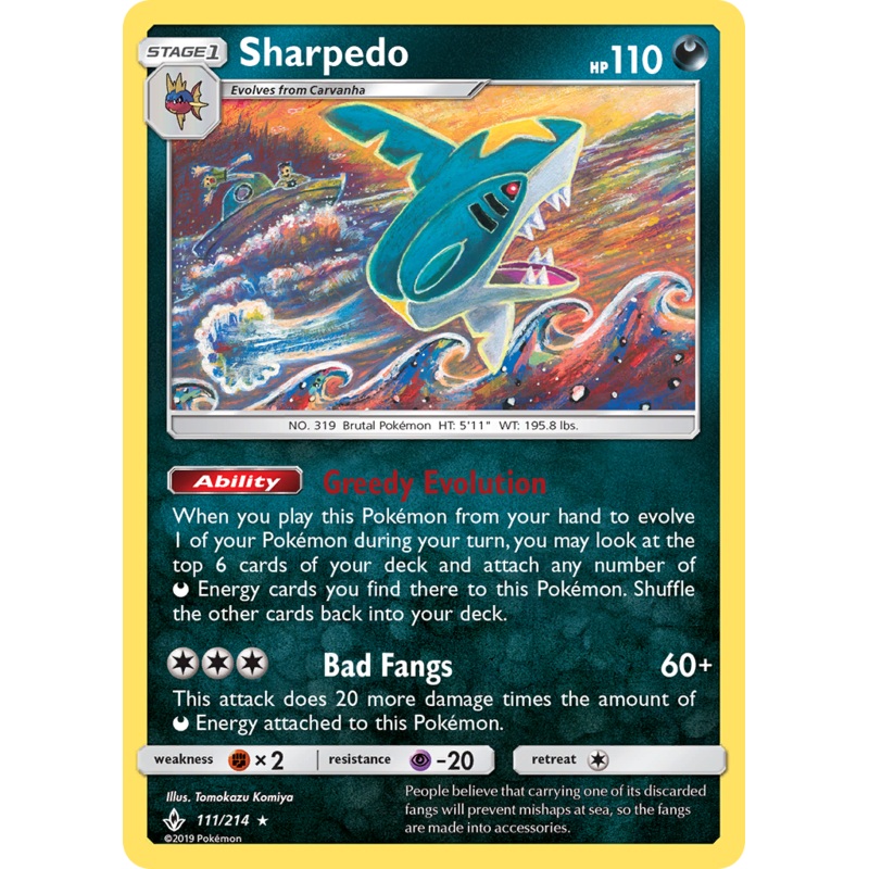 Sharpedo (111/214) [Sun & Moon: Unbroken Bonds]
