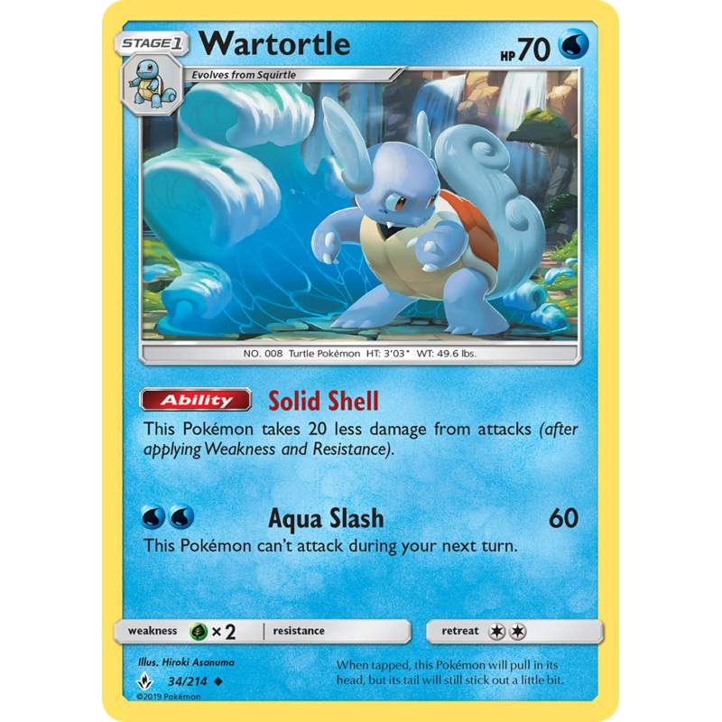 Wartortle (34/214) [Sun & Moon: Unbroken Bonds]