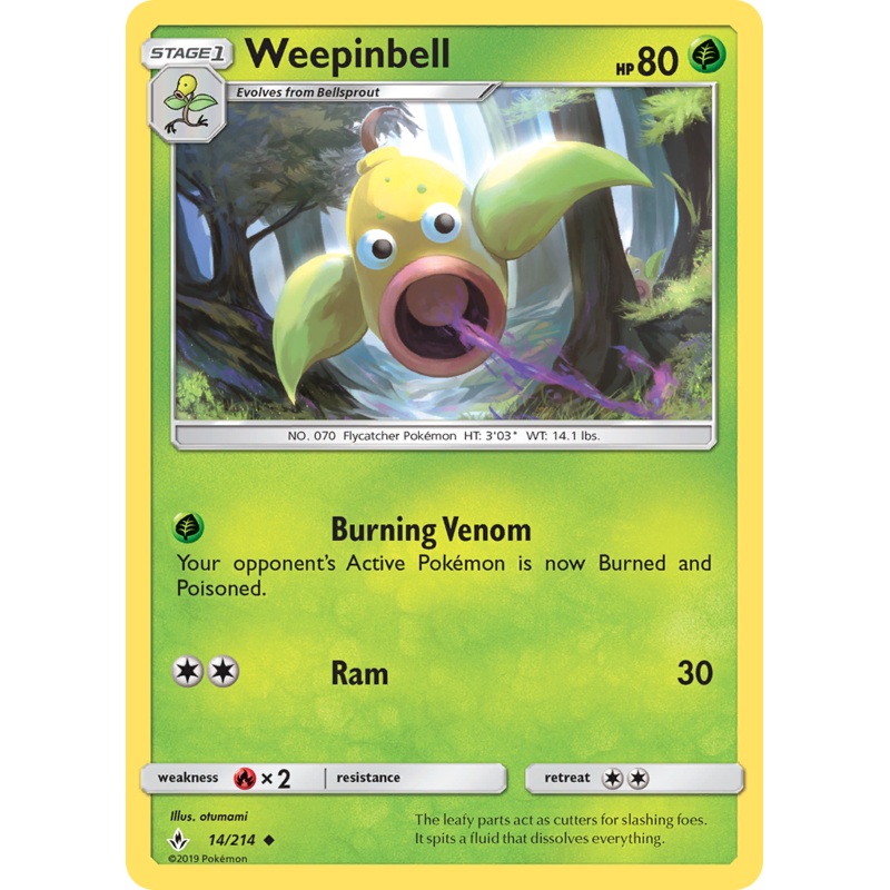 Weepinbell (14/214) [Sun & Moon: Unbroken Bonds]