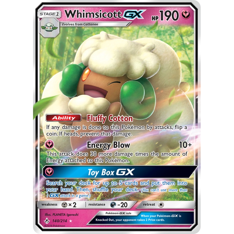 Whimsicott GX (140/214) [Sun & Moon: Unbroken Bonds]