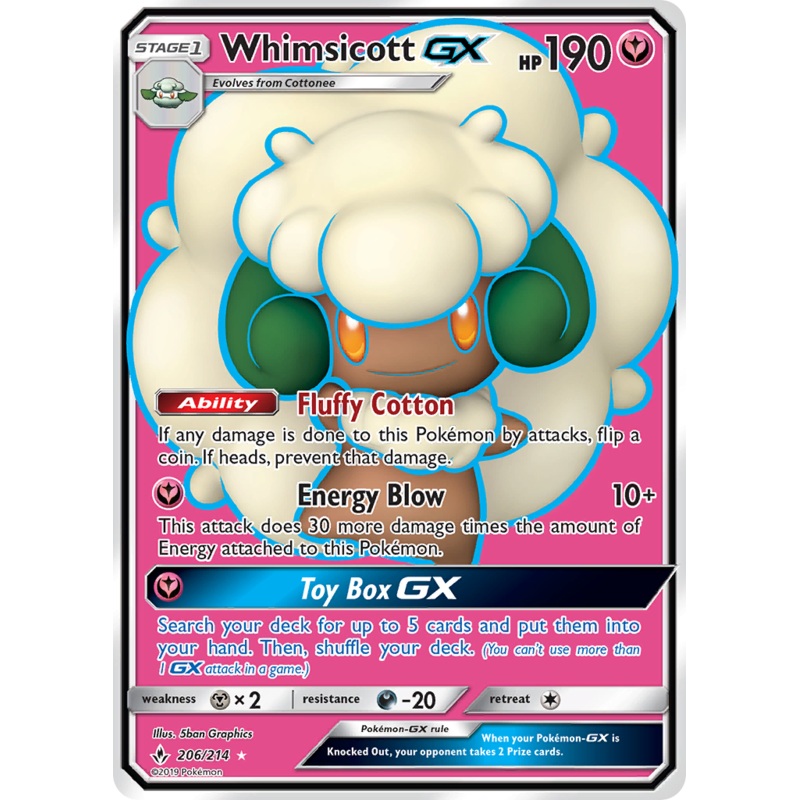 Whimsicott GX (206/214) [Sun & Moon: Unbroken Bonds]