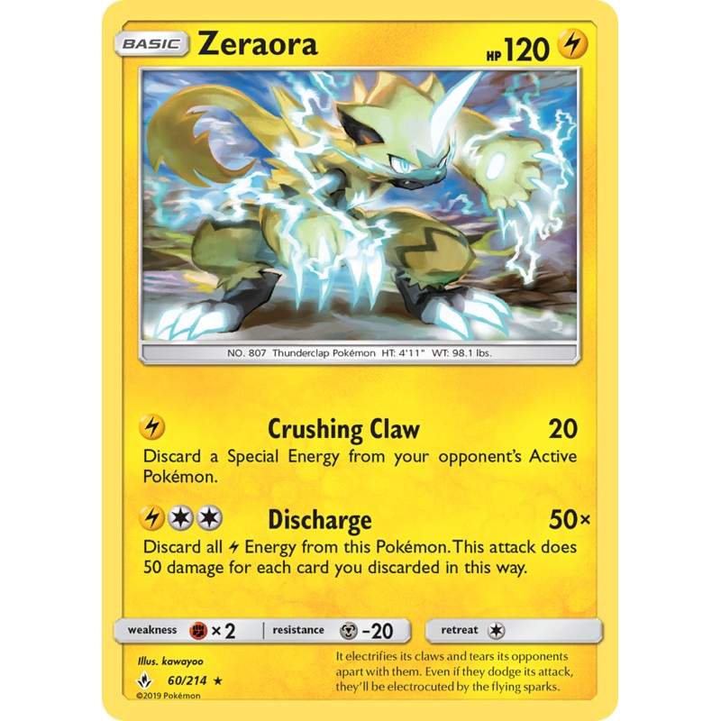 Zeraora (60/214) [Sun & Moon: Unbroken Bonds]