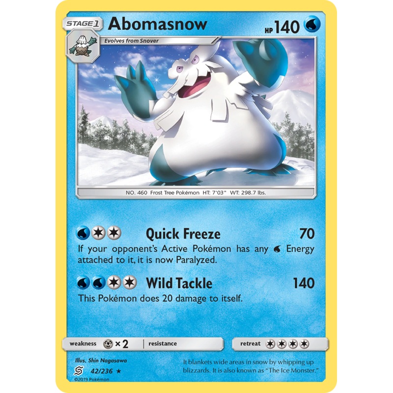 Abomasnow (42/236) [Sun & Moon: Unified Minds]