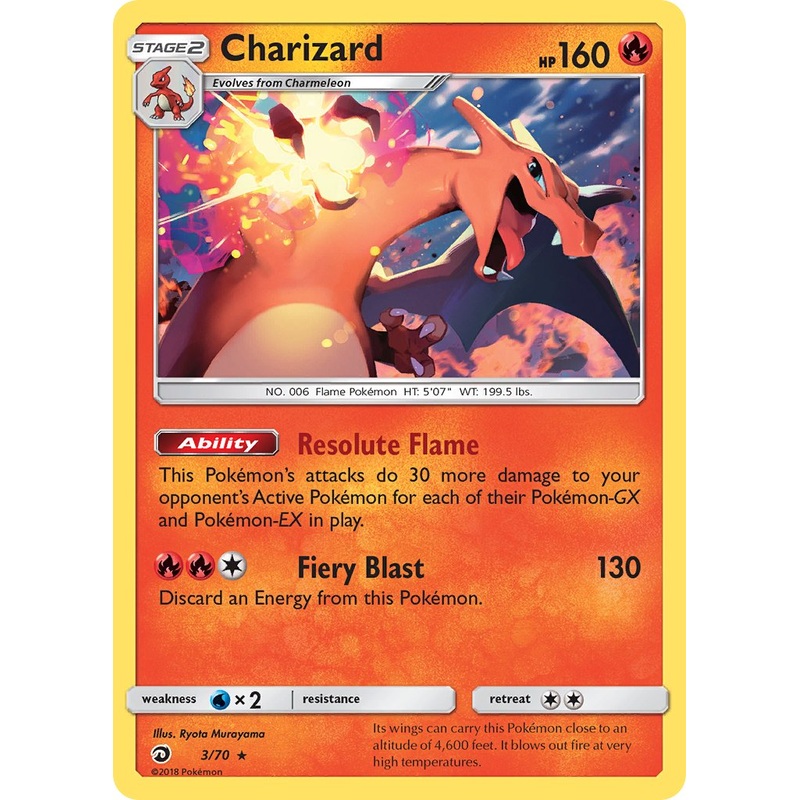 Charizard (3/70) (Let's Play, Eevee) (Theme Deck Exclusive) [Sun & Moon: Dragon Majesty]