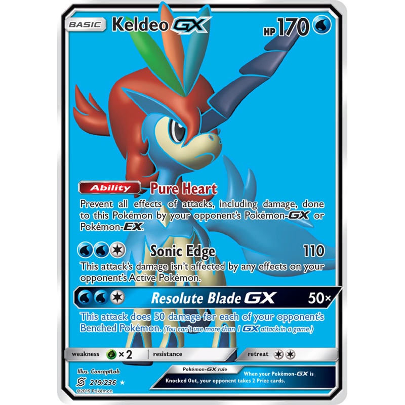Keldeo GX (219/236) [Sun & Moon: Unified Minds]