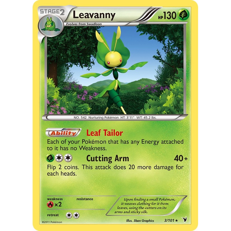 Leavanny (3/101) (Theme Deck Exclusive) [Black & White: Noble Victories]
