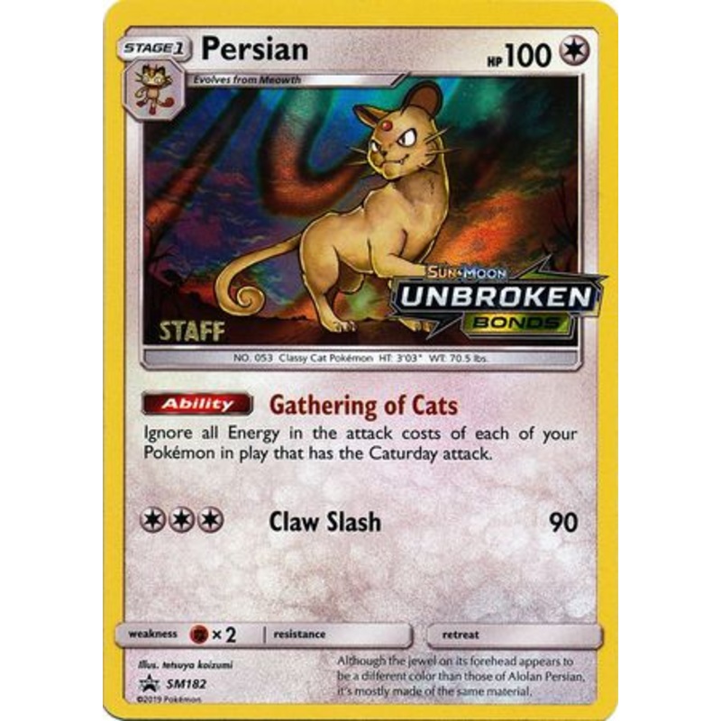 Persian (SM182) (Staff Prerelease Promo) [Sun & Moon: Black Star Promos]