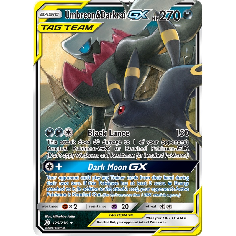 Umbreon & Darkrai GX (125/236) [Sun & Moon: Unified Minds]