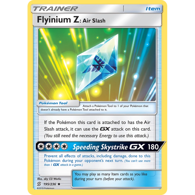 Flyinium Z: Air Slash (195/236) [Sun & Moon: Unified Minds]