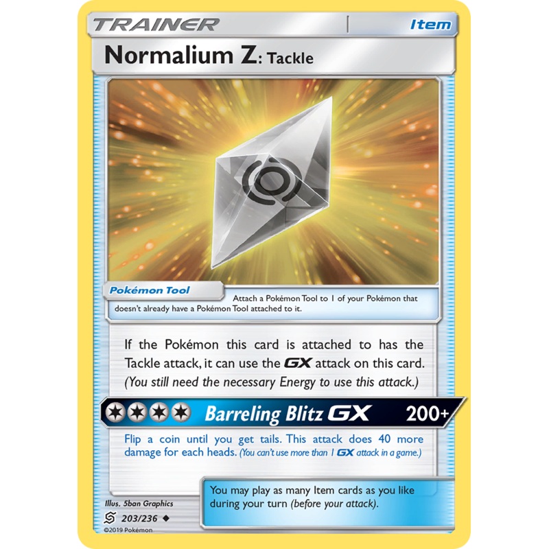 Normalium Z: Tackle (203/236) [Sun & Moon: Unified Minds]
