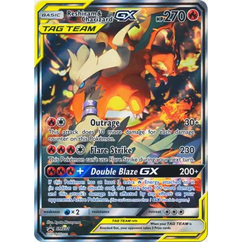Reshiram & Charizard GX (SM201) (Jumbo Card) [Sun & Moon: Black Star Promos]