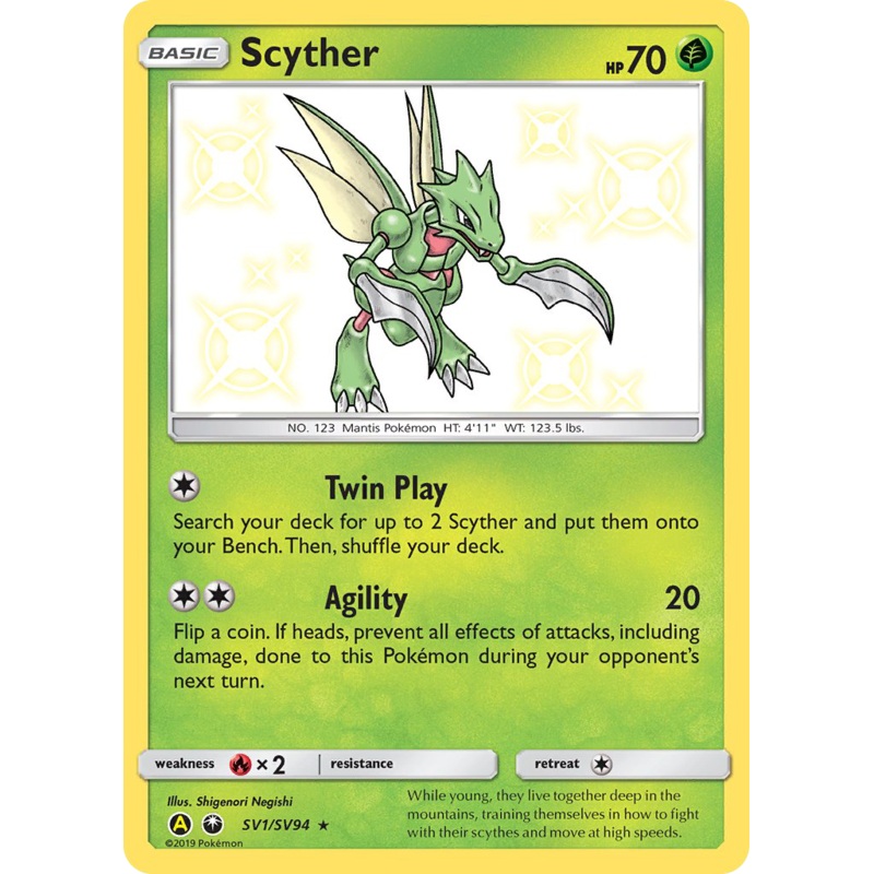 Scyther (SV1/SV94) [Sun & Moon: Hidden Fates - Shiny Vault]
