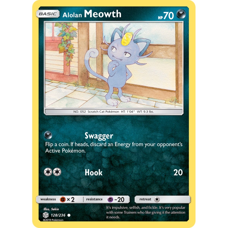 Alolan Meowth (128/236) [Sun & Moon: Cosmic Eclipse]