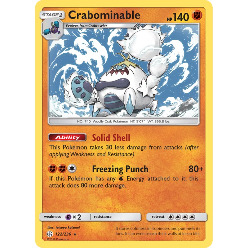 Crabominable (122/236) [Sun & Moon: Cosmic Eclipse]