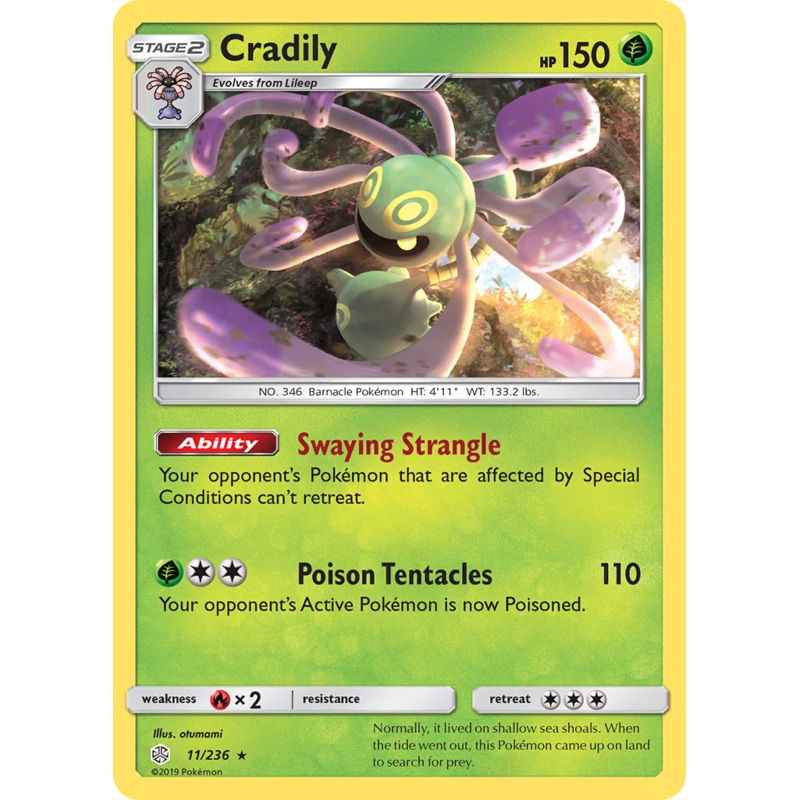 Cradily (11/236) [Sun & Moon: Cosmic Eclipse]