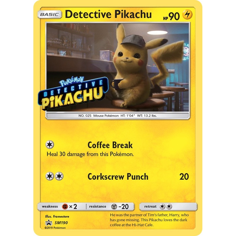 Detective Pikachu - SM190 - Stamped - Sun & Moon: Black Star Promos