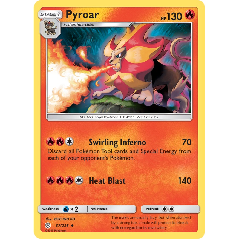 Pyroar (37/236) [Sun & Moon: Cosmic Eclipse]