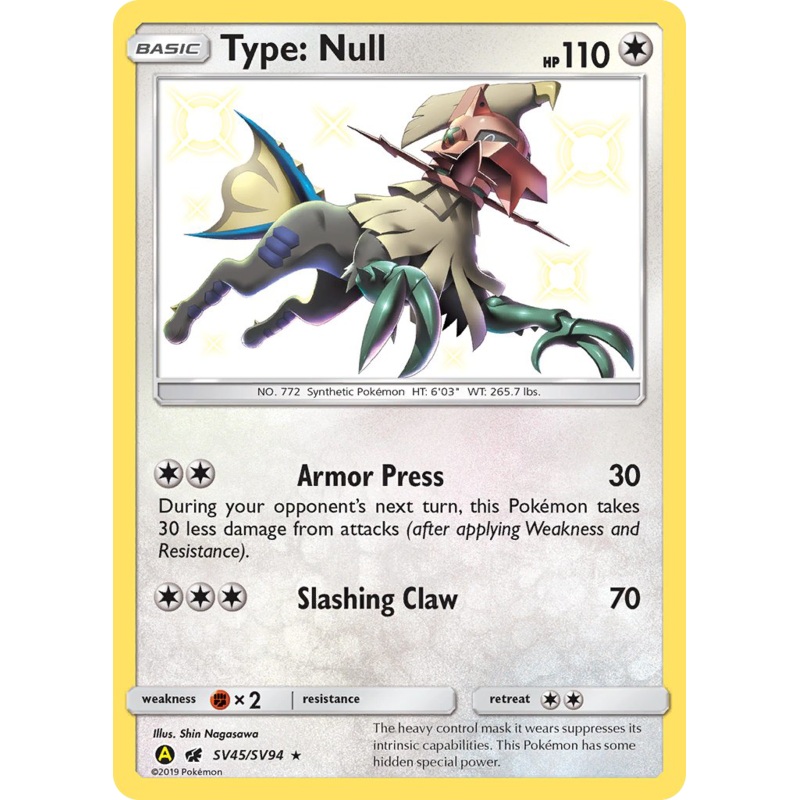 Type: Null (SV45/SV94) [Sun & Moon: Hidden Fates - Shiny Vault]