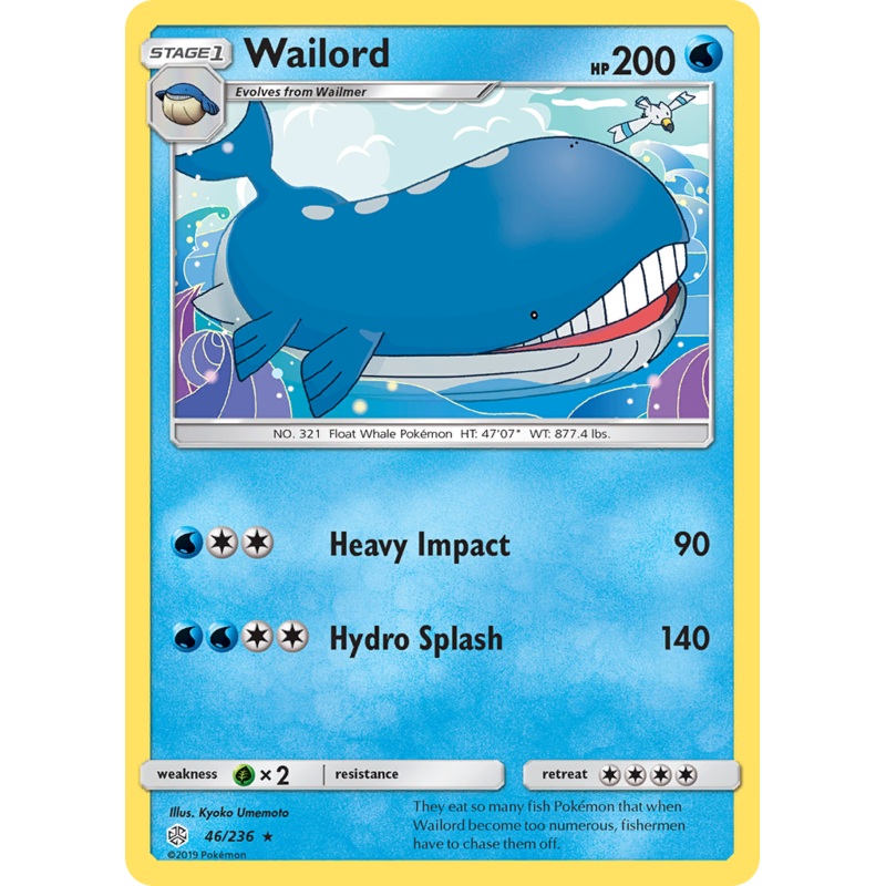 Wailord (46/236) [Sun & Moon: Cosmic Eclipse]