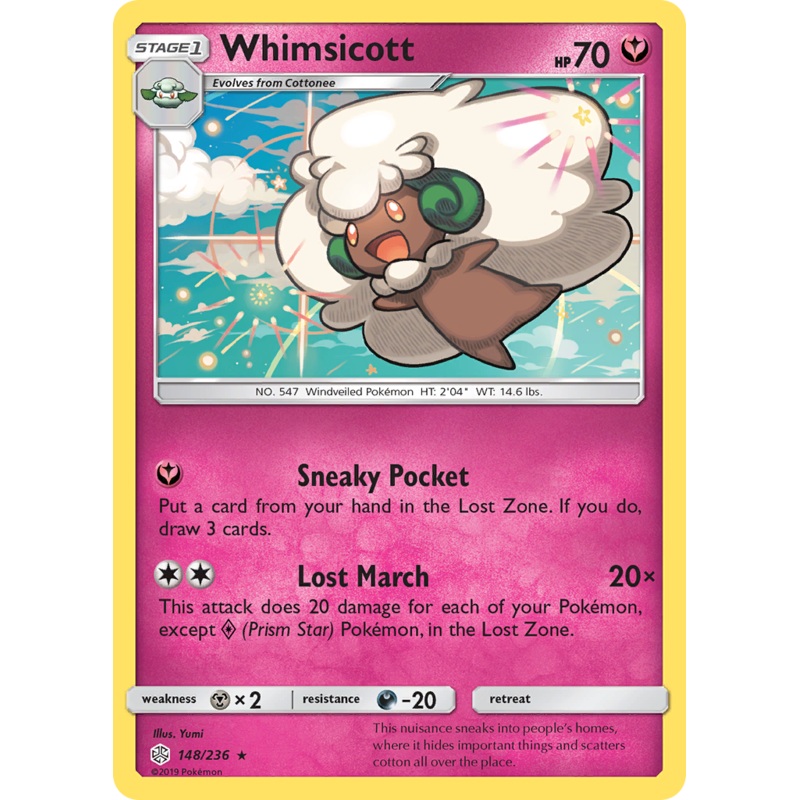 Whimsicott (148/236) [Sun & Moon: Cosmic Eclipse]
