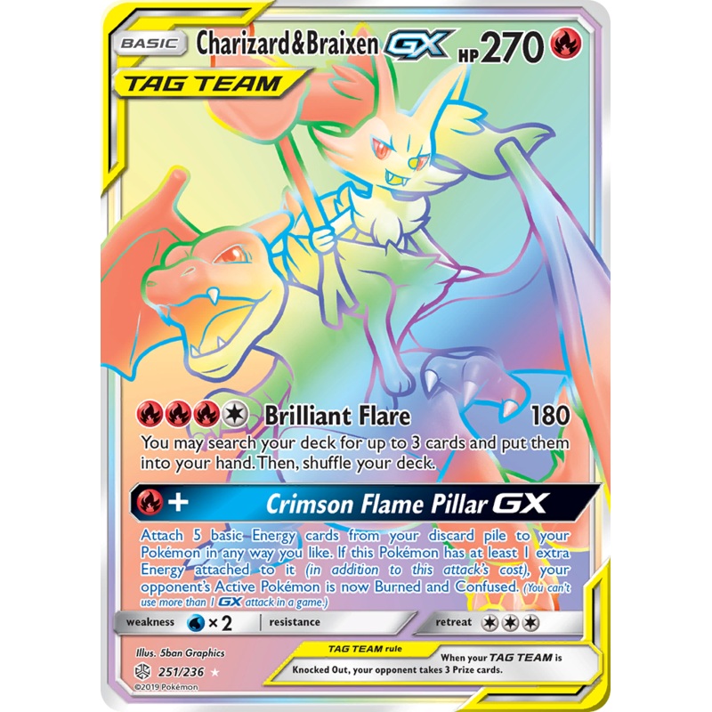 Charizard & Braixen GX (251/236) [Sun & Moon: Cosmic Eclipse]