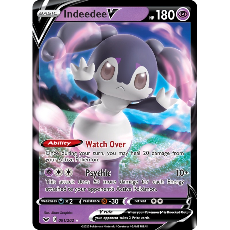 Indeedee V (091/202) [Sword & Shield: Base Set]