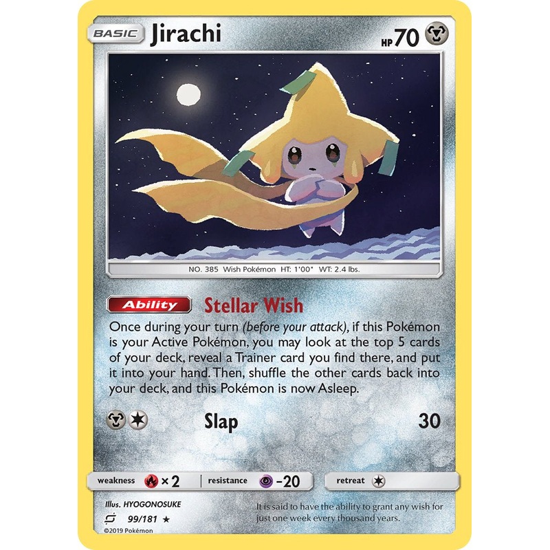 Jirachi (99/181) (Theme Deck Exclusive) [Sun & Moon: Team Up]