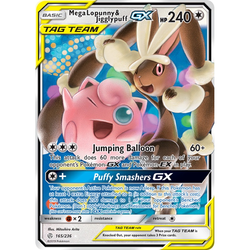 Mega Lopunny & Jigglypuff GX (165/236) [Sun & Moon: Cosmic Eclipse]