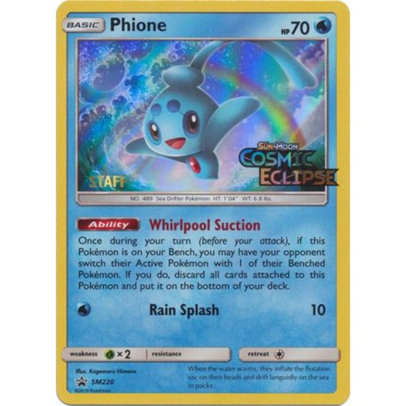 Phione (SM220) (Staff Prerelease Promo) [Sun & Moon: Black Star Promos]