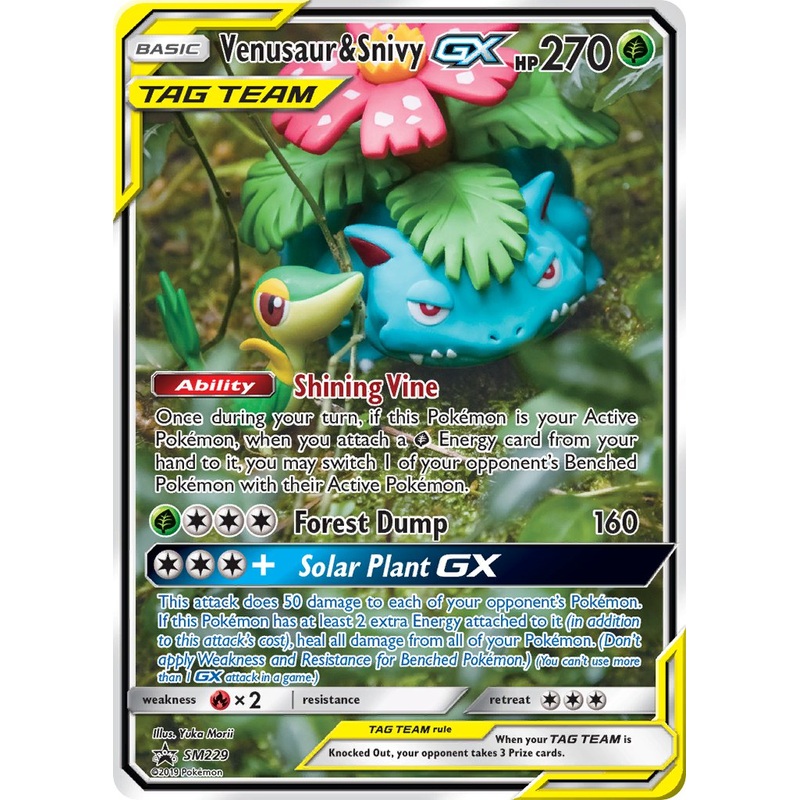 Venusaur & Snivy GX (SM229) [Sun & Moon: Black Star Promos]