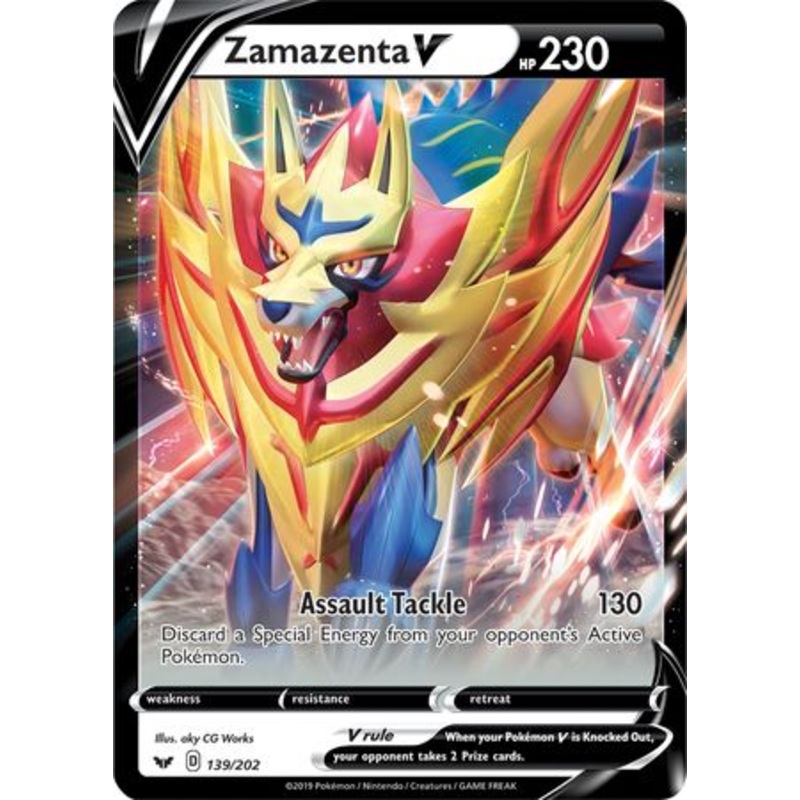 Zamazenta V (139/202) (Jumbo Card) [Sword & Shield: Base Set]