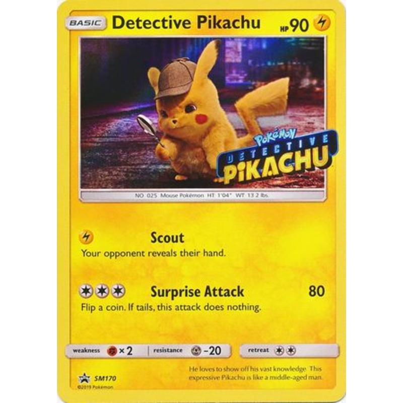 Detective Pikachu (SM170) (Detective Pikachu Stamped) [Sun & Moon: Black Star Promos]