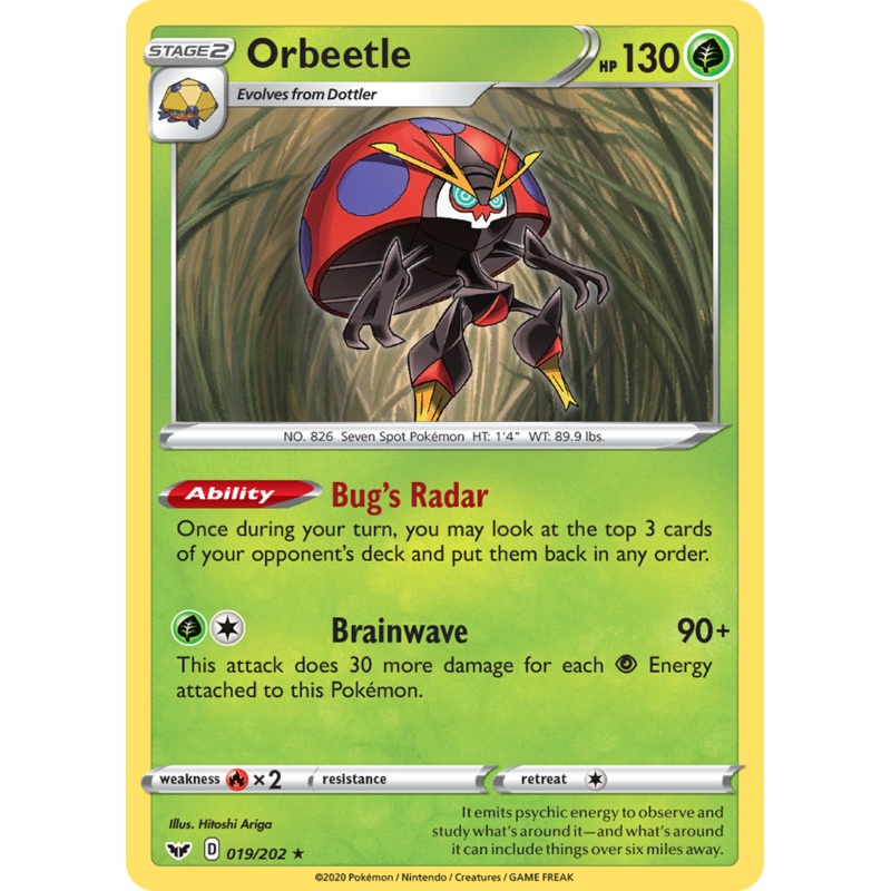Orbeetle (019/202) [Sword & Shield: Base Set]