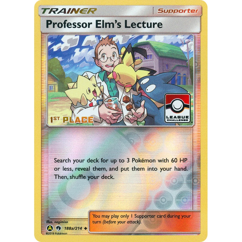Professor Elm's Lecture (188a/214) (League Promo 1st Place) [Sun & Moon: Lost Thunder]