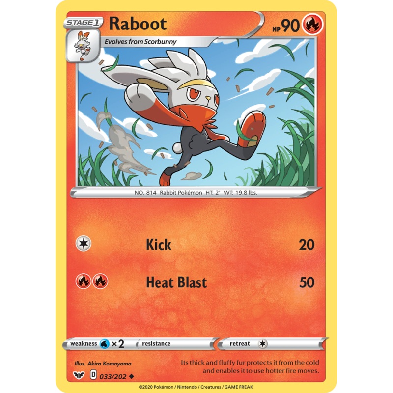 Raboot (033/202) [Sword & Shield: Base Set]