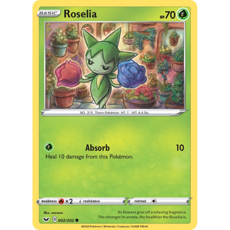 Roselia (002/202) [Sword & Shield: Base Set]