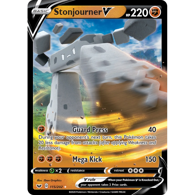 Stonjourner V (115/202) [Sword & Shield: Base Set]